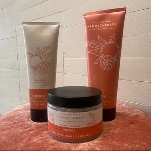 NWT Bath & Body Works Aromatherapy Energy Body Cream, Body Scrub & Body Lotion